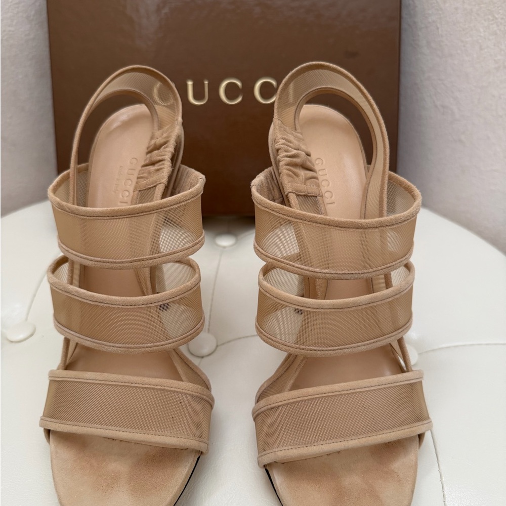Gucci Women's Beige Strappy Heels